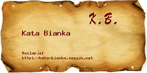 Kata Bianka névjegykártya