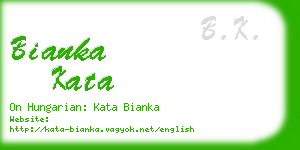 bianka kata business card